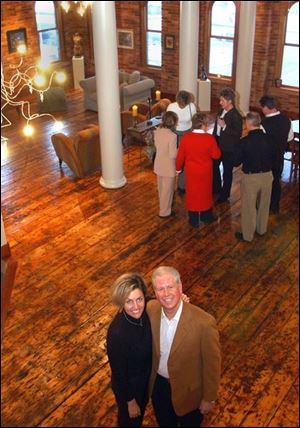 WAREHOUSE IS THEIR HOUSE: Janet Albright and Richard Rideout's new residence is plenty spacious, yet warm and cozy.
 