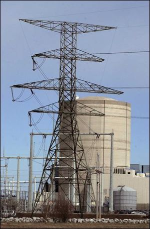This is the containment building of Davis-Besse and the power structure around it.