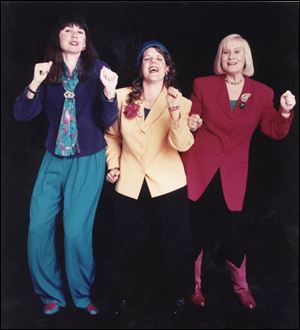 The Chenille Sisters: Cheryl Dawdy, Grace Morand, and Connie Huber.