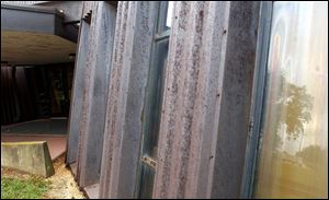 The exterior of Indian Hills Elementary School in Rossford shows damage that will be repaired if the 2-mill continuing levy on the ballot next week is passed.