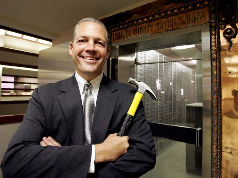 Colorful-character-runs-Adrian-bank-company