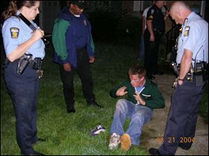 Police responding to a disturbance at a Densmore Drive house on Aug. 21 found Matthew Smith, 21, intoxicated and bloddy.