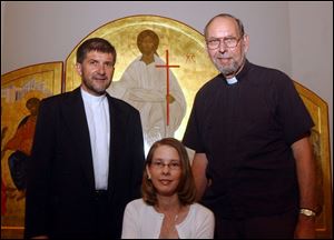 From left, the Rev. Christopher Kardzis, Ruth Ann Leidorf, and the Rev. Bernard Boff have provided spiritual and practical help to the BaTonga people of Binga, Zimbabwe.