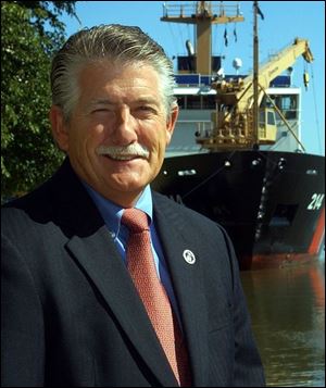 U.S. Maritime Administrator William Schubert, a former ship captain, had a tour of the Port of Toledo yesterday.
