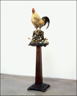 <i>The Collector</i>, a mixed media work will be on display.