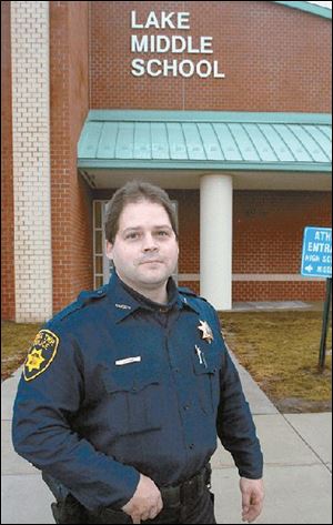 Lake Township police officer Steve Poiry will ensure safety.