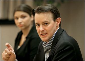 Ohio House Minority Leader Chris Redfern (D., Catawba Island) was one of the state legislators who fielded questions from students during the forum at the University of Toledo.