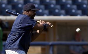 Mud Hens hitting coach Leon Durham.
