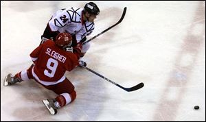 The Storm's Pierre-Luc Sleigher says there's a way to beat Reading's trap defense, but it will take every shift on the ice. 