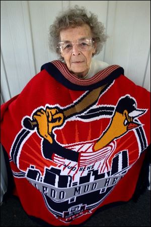 Beulah Reny, 83, has rooted for the Hens for decades.
