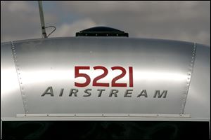 REG airstream25p 03 - The sleek Airstream look of the trailer is plentiful at the Sandusky County Fairgrounds gathering of the Region 4 airstream rally. The Blade/Allan Detrich