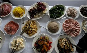 Antipasto items were presented by chefs from Ciao! and Zia's at Taste of the Nation Toledo.