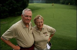  We get to see a lot of golf,  says Jean Pittman. She and her husband, Dale, have been volunteers since the Farr Classic began.
