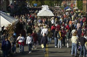 The 29th Annual Applebutter Fest in Grand Rapids, Ohio, takes place from 10 a.m. to 5 p.m. Sunday. Admission is free; parking is $6 in lots located on Sycamore Road off State Rt. 65, Wapakoneta Road south of the village, and the Henry/Wood County Line Road on the west edge of town. Shuttle buses will run from the lots to the festival. Information: www.applebutterfest.org.
