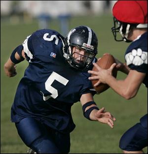 Adam Miller moved from middle linebacker to 'bat' linebacker and the Napoleon defense never missed a beat.