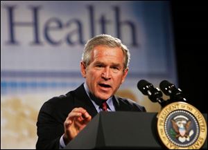 President Bush says he wants to stockpile enough vaccine to protect 20 million Americans against a flu pandemic.