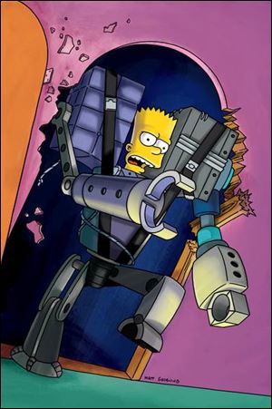 The Simpsons adopt a robot boy, David, then discover they like him better than Bart.
