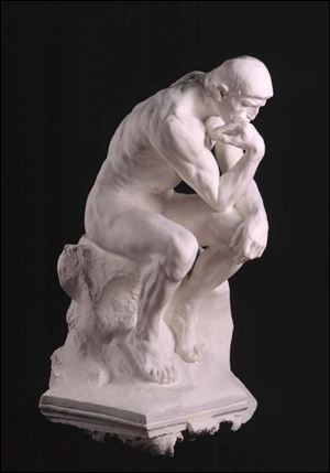 Rodin's most famous creation is <i>The Thinker</i>, a copy of which stands in front of the Detroit Institute of Art.