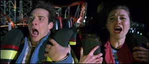 
Kevin (Ryan Merriman) and Wendy (Mary Elizabeth Winstead)
in Final Destination 3. In her premonition, Wendy foresees her
friends and herself involved in a catastrophe on a roller coaster.