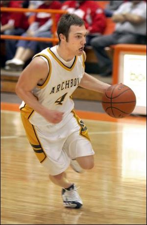 Senior guard David Borcherdt averages 11.7 points per game for Archbold.
