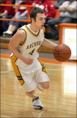 Senior guard David Borcherdt averages 11.7 points per game for Archbold.
