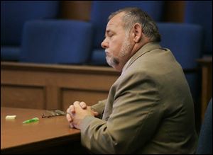 Shortly after his appearance in federal court, Bob McCloskey was in Lucas County Common Pleas Court, left, where he pleaded no contest to an unrelated bribery charge. He was found guilty on one count. The other count will be dismissed at sentencing, which is slated for July 11 in this case. His prison terms may run concurrently, officials said.
