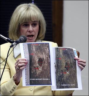 Forensic pathologist Kathleen Reichs testified that inserting a letter opener into the wound in Sister Margaret's jaw could have contaminated the evidence.