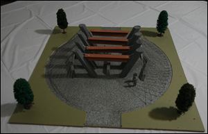 John Young designed the sculpture to honor four ironworkers killed during the project.