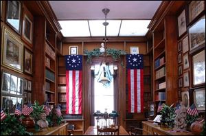 The Rutherford B. Hayes Presidential Center in Fremont includes the 19th president s home, tomb, personal library, above, and 25-acre estate, plus original gates from the White House.
