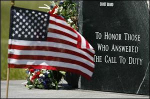 This flag is already out and ready for Memorial Day. It adorns a veteran's grave at St. Richard's Cemetery in Swanton.