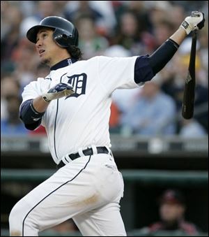 Detroit's Magglio Ordonez is batting .320 after last night's game with a team-high 13 home runs and 42 RBIs.