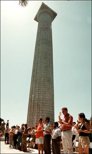 A naturalization ceremony will be today at the visitors' center south of the memorial.