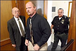 Brian Gerwin enters the courtroom for his sentencing.