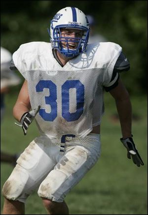 Tyler Schultz caught the game-winning touchdown late in the game in the season-opening victory over Rogers.
