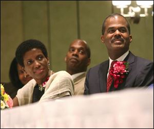Heather and Terrence O Neal at a reception at the Toledo Hilton in honor of Mr. O Neal, a former Toledoan who now heads his own architectural firm in New York City.