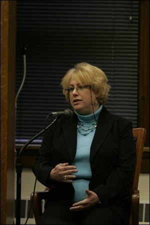 On the witness stand yesterday was Jeannie Beck, right, the former bookkeeper at Noe's coin shop.