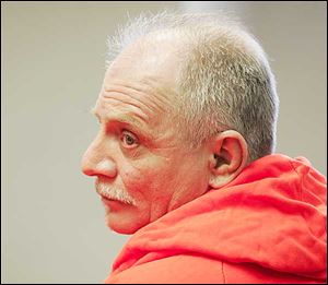 Mark West waits to be sentenced this morning.