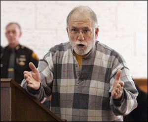 Michael Gravelle addresses the court before his sentencing today.