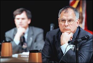 Ex-state senator Jeffry Armbruster declined to say whether he received a complaint from a joint ethics panel.