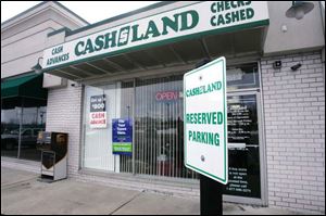 The number of offices such as this in south Toledo has risen nearly tenfold in Lucas County in the last 10 years.