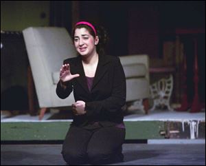Nadine Ajaka of Notre Dame Academy does a scene from 'Romeo and Juliet' to advance to the national competition.