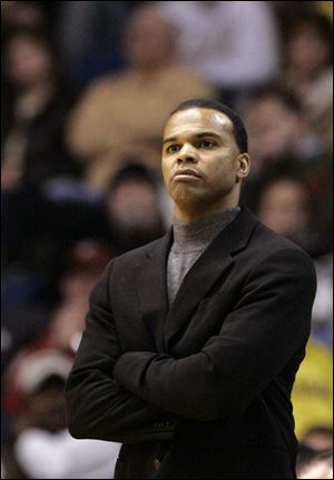 Tommy Amaker, 41, who played at Duke, had a 109-83 record in six years at Michigan, but was just 43-53 in the Big Ten. 
