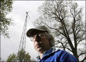 Gerald Giesler installed his own turbine to capture the power
of the winds near Elmore and turn it into electricity
