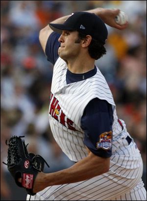 Mud Hens pitcher Virgil Vasquez fanned eight last night to retake the International League lead in strikeouts with 79.