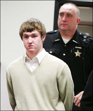 Robert Jobe is shown in one of his earlier appearances before retired Lucas County Juvenile Court Judge James Ray. The judge ruled Monday that he will be tried as an adult.