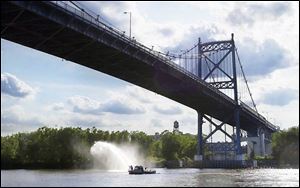 The Anthony Wayne Bridge was opened to traffic in 1931. The 3,215-foot-long suspension bridge has been the site of numerous suicide attempts. 
