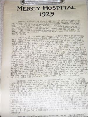 One of the items in the time capsule is a letter describing the general history of Monroe and what life was like in 1929.