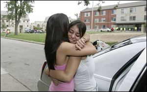 Sisters Angelina and Noelle Vinciguerra will be apart as Angelina begins her first year at UT.
