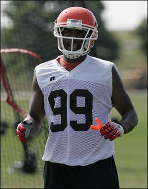 Defensive end Diyral Briggs had 69 tackles for the Falcons last season with 10.5 for loss, including seven sacks. 