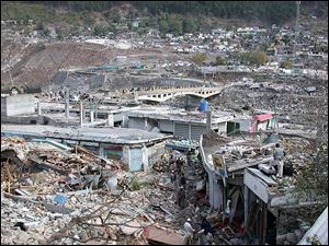 During a visit to the area, Dr. Hussain photographed rubble left by an earthquake that hit the India-Pakistan border in 2005.
